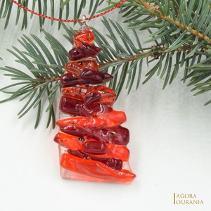 KARÁCSONYfa DÍSZ üveg ÜNNEP No. 94 - Meska.hu