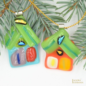 KARÁCSONYfa DÍSZ üveg ÜNNEP No. 98 - Meska.hu