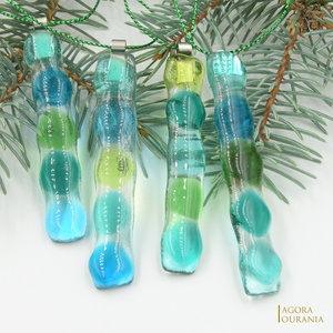 KARÁCSONYfa DÍSZ üveg ÜNNEP No. 96, Karácsony, Karácsonyi lakásdekoráció, Karácsonyfadíszek, Üvegművészet, MESKA