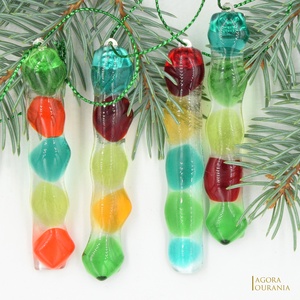 KARÁCSONYfa DÍSZ üveg ÜNNEP No. 93 - Meska.hu