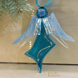 KARÁCSONYfa DÍSZ üveg ÜNNEP No. 89 - Meska.hu