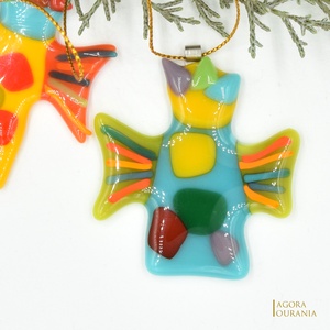 KARÁCSONYfa DÍSZ üveg ÜNNEP No. 81, Karácsony, Karácsonyi lakásdekoráció, Karácsonyfadíszek, Üvegművészet, MESKA