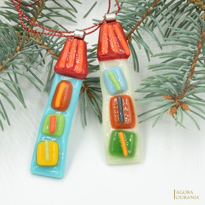 KARÁCSONYfa DÍSZ üveg ÜNNEP No. 100 - karácsony - karácsonyi lakásdekoráció - karácsonyfadíszek - Meska.hu