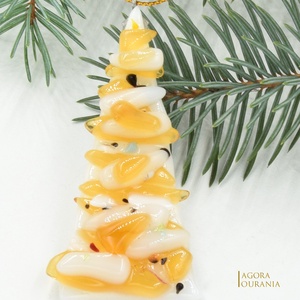 KARÁCSONYfa DÍSZ üveg ÜNNEP No. 95 - Meska.hu