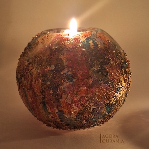 KARÁCSONY fa ÜNNEP üveg MÉCSES TARTÓ No. 83 - otthon & életmód - gyertya, illat, aroma - mécses és mécsestartó - Meska.hu