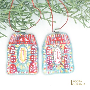 KARÁCSONYfa DÍSZ üveg ÜNNEP No. 55 - Meska.hu