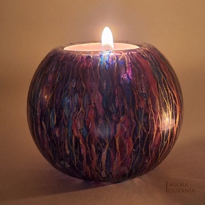 KARÁCSONY fa ÜNNEP üveg MÉCSES TARTÓ No. 83 - otthon & életmód - gyertya, illat, aroma - mécses és mécsestartó - Meska.hu