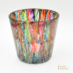 KARÁCSONY fa ÜNNEP üveg MÉCSES TARTÓ No. 85 - otthon & életmód - gyertya, illat, aroma - mécses és mécsestartó - Meska.hu