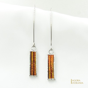 TIFFANY ÜVEGÉKSZER NO. 323 MINIMAL ART DESIGN - ékszer - fülbevaló - lógó fülbevaló - Meska.hu