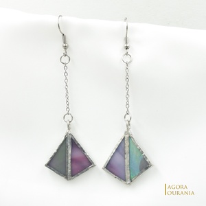 TIFFANY ÜVEGÉKSZER NO. 344 MINIMAL ART DESIGN - ékszer - fülbevaló - lógó fülbevaló - Meska.hu