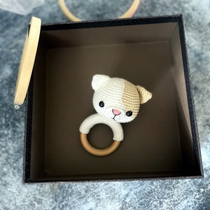 Amigurumi foltos cica csörgő babáknak - Meska.hu
