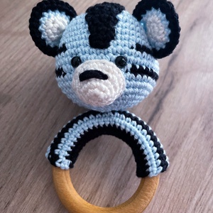 Amigurumi állatka - horgolt zebra - baba csörgő - játék & sport - plüssállat & játékfigura - maci - Meska.hu