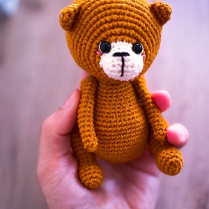 Amigurumi barna maci - forgatható kezekkel és lábakkal - játék & sport - plüssállat & játékfigura - maci - Meska.hu