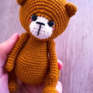 Amigurumi barna maci - forgatható kezekkel és lábakkal - játék & sport - plüssállat & játékfigura - maci - Meska.hu