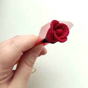 Horgolt csipke rózsa, 13cm, örök rózsa, rendelhető - otthon & életmód - dekoráció - virágdísz és tartó - csokor & virágdísz - Meska.hu
