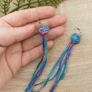 Extra hosszú medúza, nyugi füli - ékszer - fülbevaló - lógó fülbevaló - Meska.hu