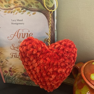 Horgolt szív kulcstartó - táska & tok - kulcstartó & táskadísz - kulcstartó - Meska.hu