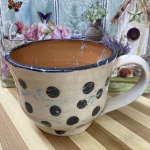 Pöttyös bögre - otthon & életmód - konyhafelszerelés, tálalás - tálalás - bögre & csésze - Meska.hu