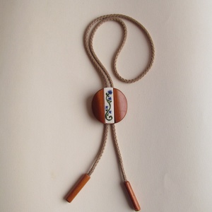 Bolo nyakkendő, kék virágos - ruha & divat - férfi ruha - nyakkendő - Meska.hu