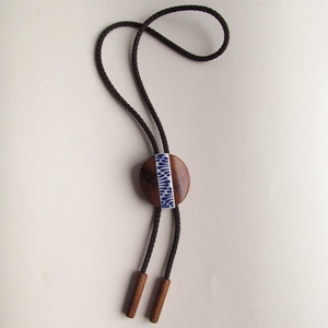 Bolo nyakkendő, kék írókás - ruha & divat - férfi ruha - nyakkendő - Meska.hu