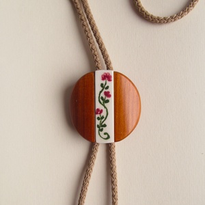 Bolo nyakkendő, rózsaszín virágos - ruha & divat - férfi ruha - nyakkendő - Meska.hu