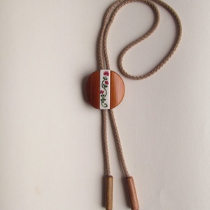 Bolo nyakkendő, rózsaszín virágos - ruha & divat - férfi ruha - nyakkendő - Meska.hu