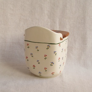 Kerámia sótartó, cukortartó fa fedéllel - otthon & életmód - konyhafelszerelés, tálalás - konyhai tárolás - fűszertartó - Meska.hu