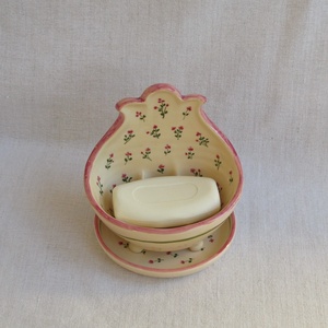 Szappantartó kis virágokkal, tálkával - Meska.hu