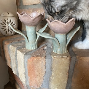 Kerámia tulipán - otthon & életmód - ház & kert - kerti dísz - Meska.hu