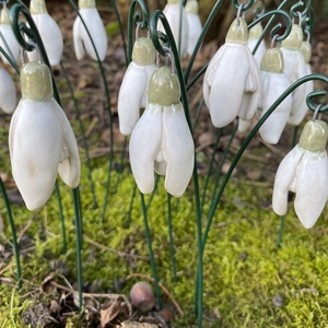 Kerámia hóvirág - otthon & életmód - virágdekoráció - virágok - szálas virág - Meska.hu