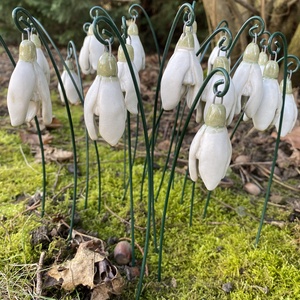 Kerámia hóvirág - otthon & életmód - virágdekoráció - virágok - szálas virág - Meska.hu