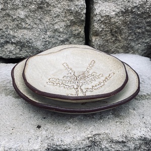 Kakukkfüves kerámia tál - otthon & életmód - konyhafelszerelés, tálalás - tálalás - tányér & étkészlet - Meska.hu