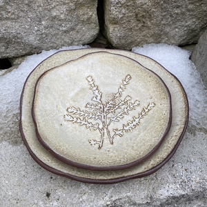 Kakukkfüves kerámia tál - otthon & életmód - konyhafelszerelés, tálalás - tálalás - tányér & étkészlet - Meska.hu