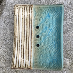 Türkiz kerámia  szappantartó, Otthon & Életmód, Fürdőszoba, Szappantartó, Kerámia, MESKA