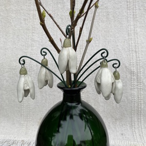 Kerámia hóvirág - otthon & életmód - virágdekoráció - virágok - szálas virág - Meska.hu