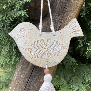 Kerámia madár, Otthon & Életmód, Dekoráció, Fali és függő dekoráció, Falra akasztható dekor, Kerámia, MESKA