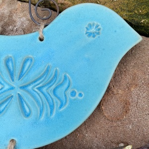 Türkizkék madár - otthon & életmód - ház & kert - kerti dísz - Meska.hu