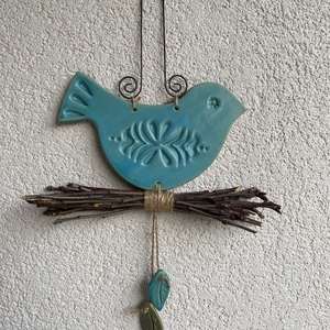 Türkizkék madár - otthon & életmód - ház & kert - kerti dísz - Meska.hu