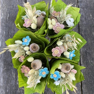 Kerámia virág csokor - otthon & életmód - virágdekoráció - virágok - virágcsokor - Meska.hu