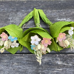 Kerámia virág csokor - otthon & életmód - virágdekoráció - virágok - virágcsokor - Meska.hu