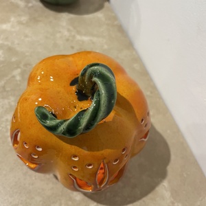 Kézzel Készített Kerámia Tök Lámpás  - otthon & életmód - dekoráció - halloween - halloweeni tök - Meska.hu