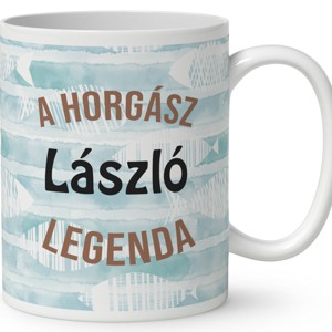 Névvel kérhető - Türelmes horgász manó mintás bögre - otthon & életmód - konyhafelszerelés, tálalás - tálalás - bögre & csésze - Meska.hu