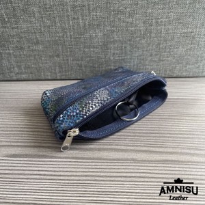 Sötétkék kígyómintás kettő cipzáras kulcstartó - LIMITÁLT B6010 - táska & tok - kulcstartó & táskadísz - kulcstartó - Meska.hu