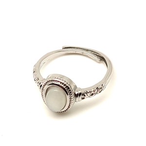 Energetizáló holdkő ásvány gyűrű állítható 7x5mm, Ékszer, Gyűrű, , MESKA