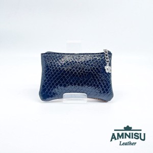 Fekete lakk kígyómintás - arany mintás ívelt egy cipzáras kulcstartó C8023 - táska & tok - kulcstartó & táskadísz - kulcstartó - Meska.hu