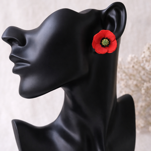 Pipacs fülbevaló - ékszer - fülbevaló - pötty fülbevaló - Meska.hu