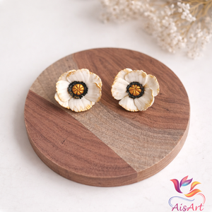 Pipacs fülbevaló - Meska.hu