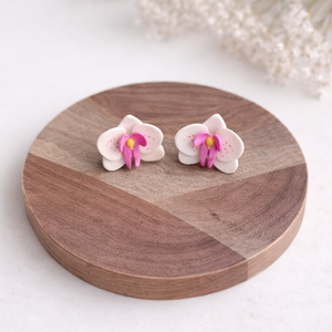 Orchidea fülbevaló - ékszer - fülbevaló - pötty fülbevaló - Meska.hu