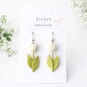 Tulipános fülbevaló - ékszer - fülbevaló - lógó fülbevaló - Meska.hu