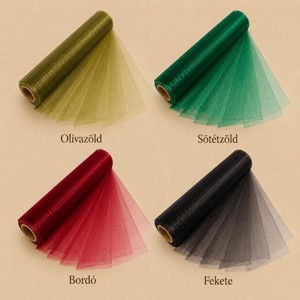 Szegély nélküli organza tekercs � mély és természetes árnyalatok, 48 cm � 10 m - Meska.hu